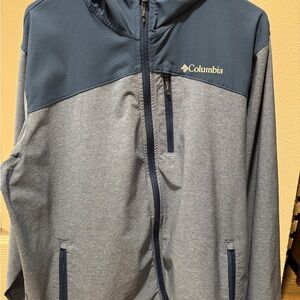 Columbia Full-Zip Jacket, Blue and Light Blue heather